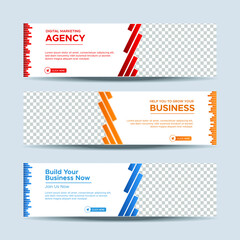 Wall Mural - Vector abstract design banner web template. collection of horizontal business ad banner. vector illustration