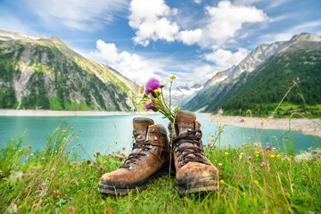 Wall Mural - Sommer und wandern am See