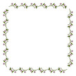 © Asahihana - Square frame with creative sakura branches on white background. Vector image.