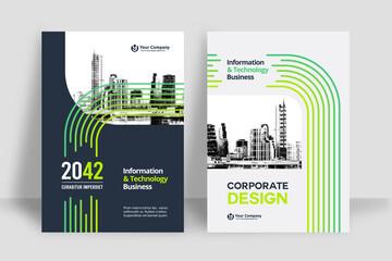 city background business book cover design template