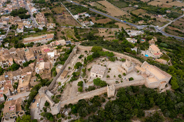 Sticker - the castle and town of Capdepera Mallorca