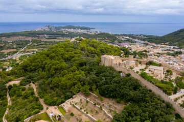 Sticker - the castle and town of Capdepera Mallorca