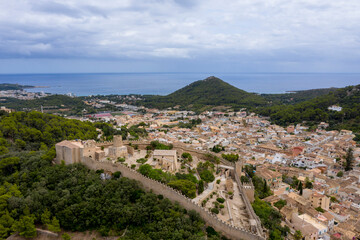 Sticker - the castle and town of Capdepera Mallorca