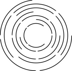 Wall Mural - Lines in Circle Form for comic books . Explosion background . Vector Illustration .Technology round Logo . Circular Design element . Abstract Geometric shape . Sunburst .