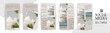 Social Media Network Stories template set. Instagram banner background. Mobile screen app photo frame design. Fashion or business blogger profile vector layout.