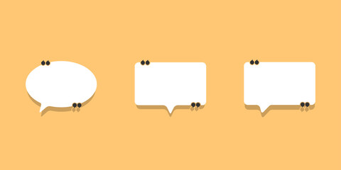 Poster - Speech bubble icons set. Flat vector design