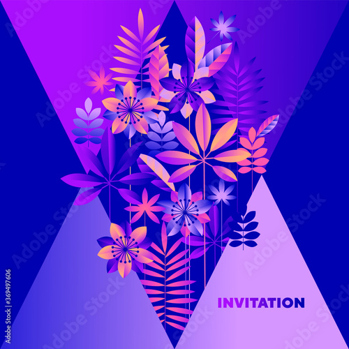 Vivid violet and orange abs...