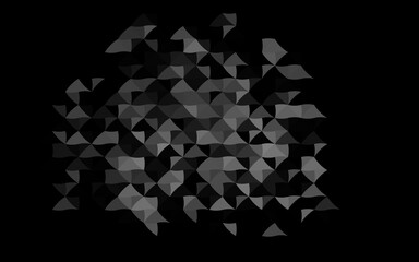  Dark Silver, Gray vector cover in polygonal style. Abstract gradient illustration with triangles. Best design for your ad, poster, banner.