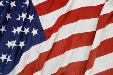 The waving national usa american flag.