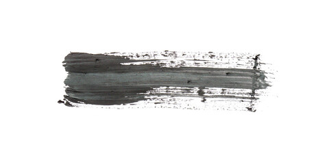 Wall Mural - black brush stroke with watercolor isolated on white background