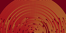 Red Abstract Presentation Background With Red Yellow Circle Spiral Lines. Abstract Background With Red Circles