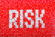 RISK spelled with dice 3