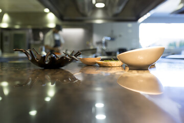 Sticker - Low angle shot of dishes on a kitchen table