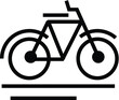 © Abbas - Bike icon. Flat vector illustration in black on white background