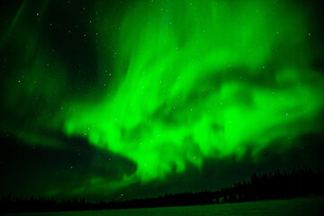 Canvas Print - Northern lights at Yellowknife, Canada