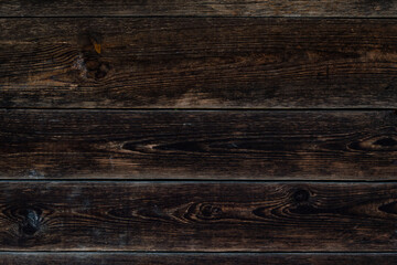 natural woody grunge background: dark planks surface