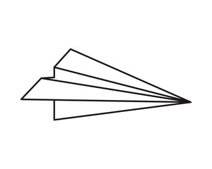 Wall Mural - paper airplane flying isolated icon