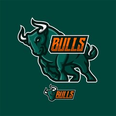 Wall Mural - illustration vector graphic of buffalo perfect for e-sport team mascot and game streamer