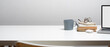 © bongkarn - Workspace with books, glasses, mug, clipping path laptop and copy space on white desk