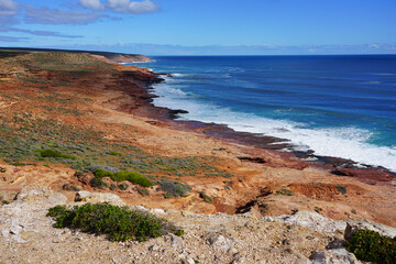 Wall Mural - View of the coastal cliffs Kalbarri National Park in the Mid West region of Western Australia.