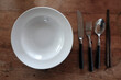 © studio11japan - empty plate and spoon fork  knife chopsticks