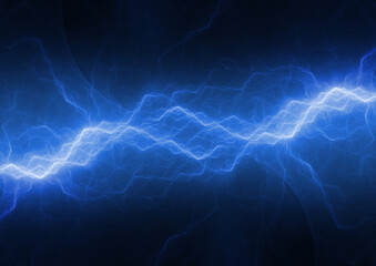 blue abstract fractal lightning, plasma background