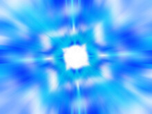 Blue And White Blurred Kaleidoscope Pattern