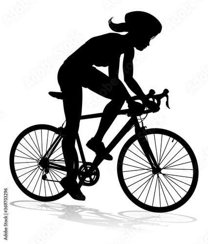 Bicyclist riding their bike...
