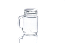 Mason Jar With Water Isolated On White