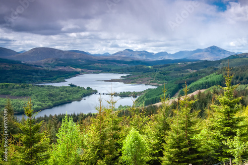 Looking West over Glen Garry and the Loch. Poster Mural XXL