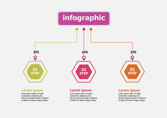 The infographic vector design template for illustration. Planning infographic design business infographic template with 3 options. Creative concept planning used for web banner.