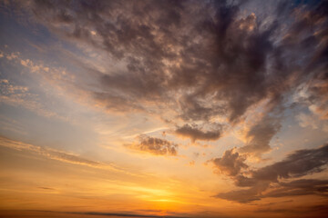 Wall Mural - amazing sunset in the late afternoon