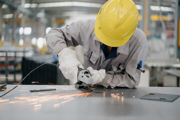 man working in factory