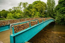 Bakewell Love Locks Bridge Water