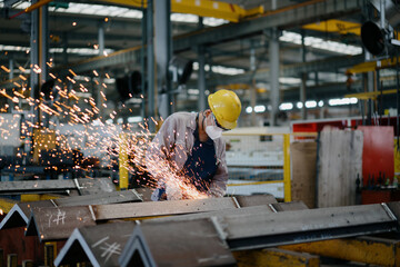 Sticker - worker working in factory	