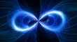 Blue glowing infinity sign