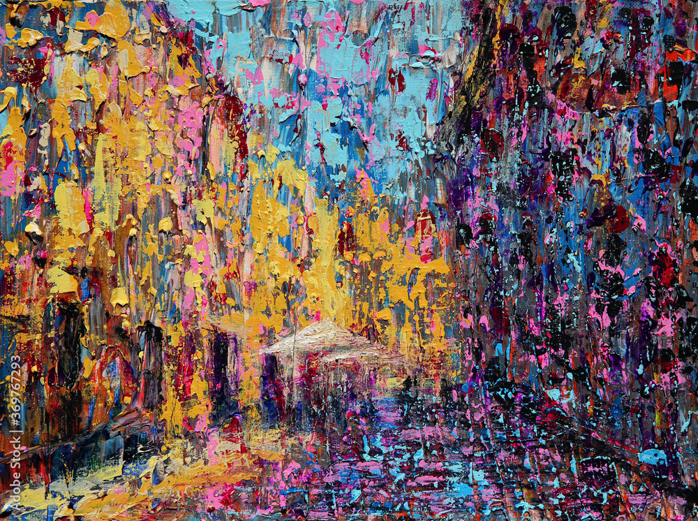 Photo Abstract art painting of the Salamanca Spain