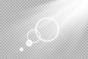 Wall Mural - shining sun glare rays vector illustration. sunlight glowing png, eps, ai, svg effect. white beam su