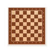 © kiberstalker - Wooden chess board. Game chessboard background. Checkerboard - board for playing checkers and certain other games. Vector illustration isolated on white