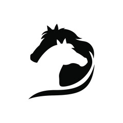 Wall Mural - simple horse logo vector template