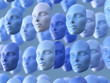 © Photobank - array of human faces masks
