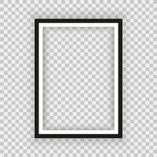 Black Frame On A Wall Vector Background Design For Your Content