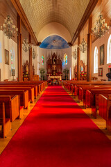 Wall Mural - Saint Rose of Lima Church Santa Rosa New Mexico Interior