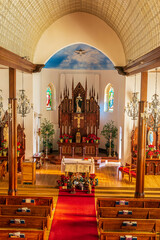 Wall Mural - Saint Rose of Lima Church Santa Rosa New Mexico Interior from the Choir Loft 