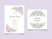 Elegant Hydrangea Flowers Card Set
