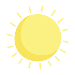 Poster - cartoon sun summer hot weather isolated icon design white background