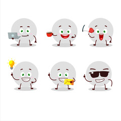 Poster - Volley ball cartoon character with various types of business emoticons