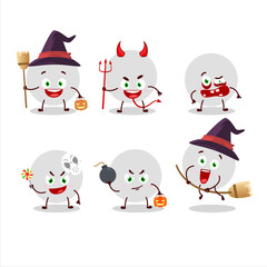 Sticker - Halloween expression emoticons with cartoon character of volley ball