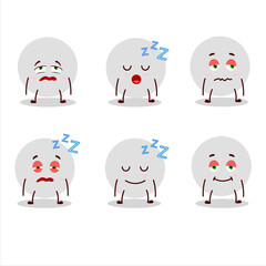 Sticker - Cartoon character of volley ball with sleepy expression