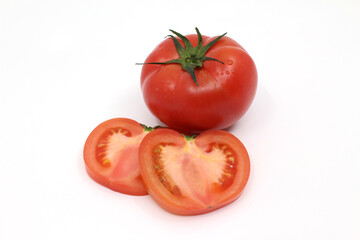 tomatoes on a white background